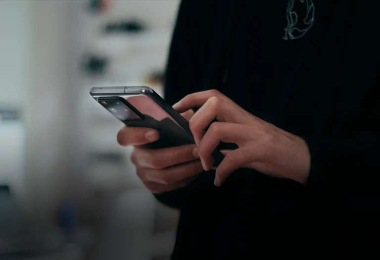 person holding mobile phone