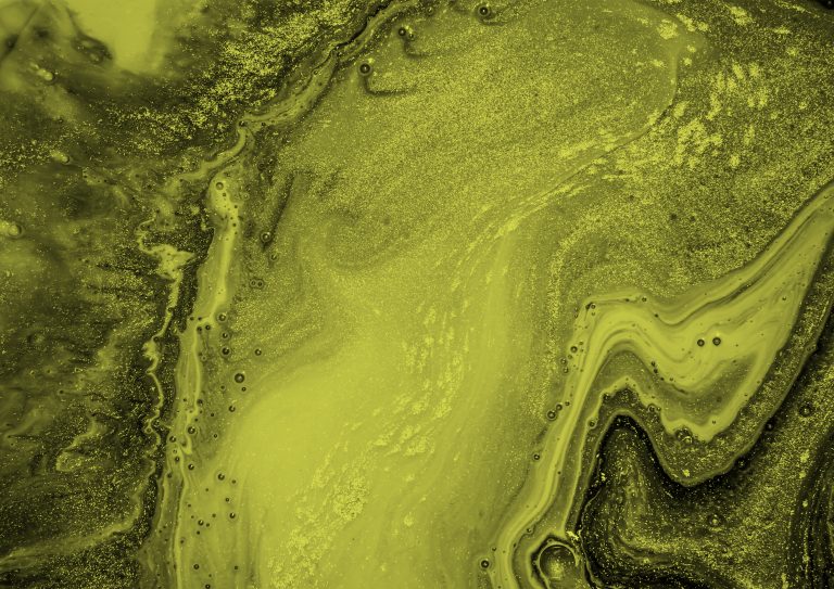 lime green texture of oil on water