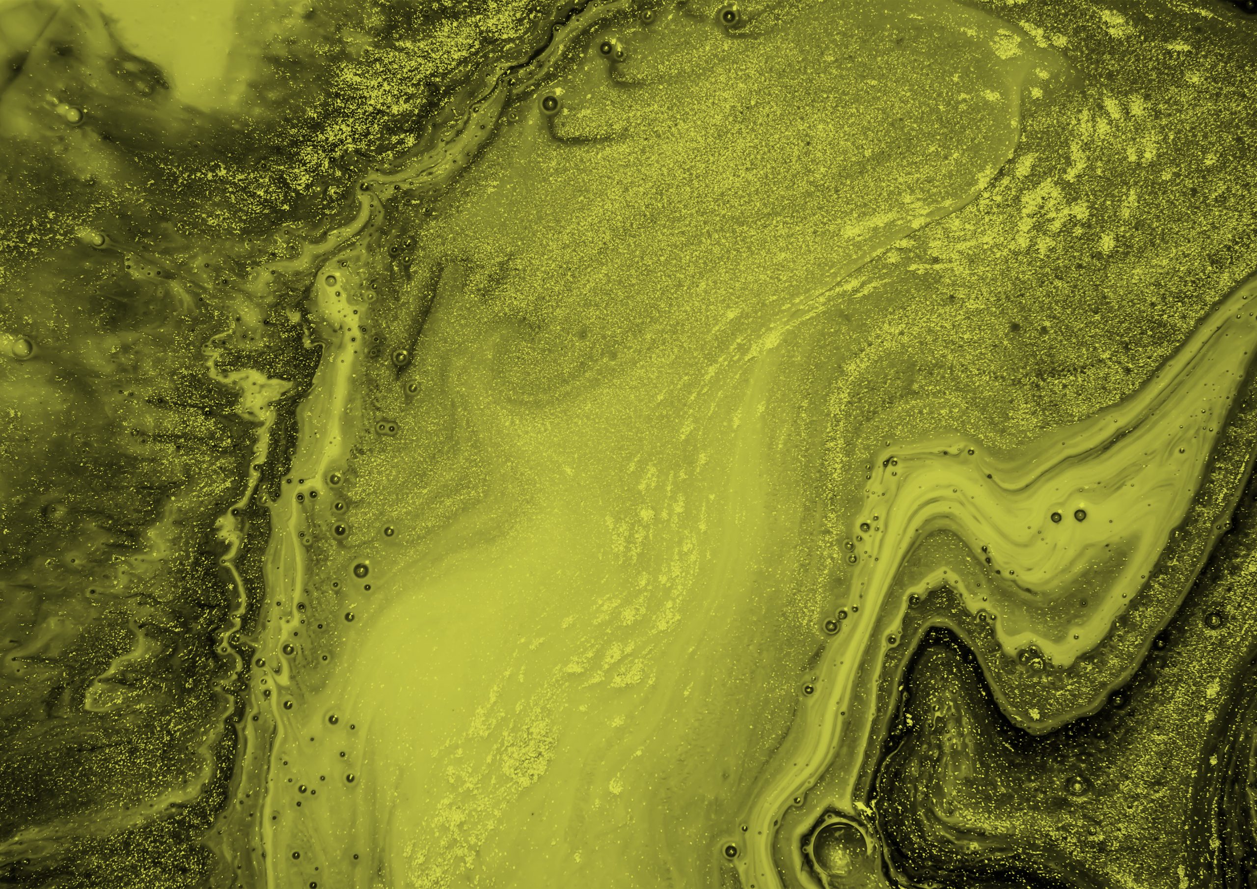 lime green texture of oil on water